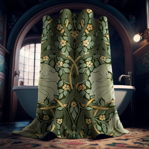 William Morris Pimpernel Vintage Pattern Shower Cu Curtain