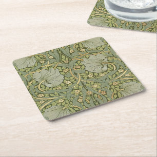 William Morris Pimpernel Vintage Pattern Square Paper Coaster