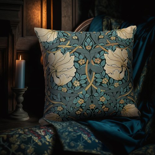 William Morris Pimpernel Vintage Pattern Throw Pil Throw Pillow