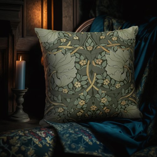 William Morris Pimpernel Vintage Pattern Throw Pil Throw Pillow