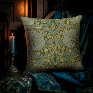 William Morris Pimpernel Vintage Pattern Throw Pillow