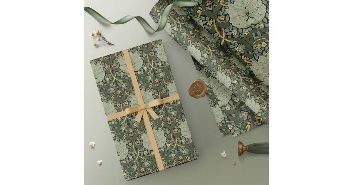 William Morris Pimpernel Vintage Pattern Wrapping Paper | Zazzle