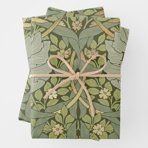 William Morris Pimpernel Vintage Pattern Wrapping Paper Sheets