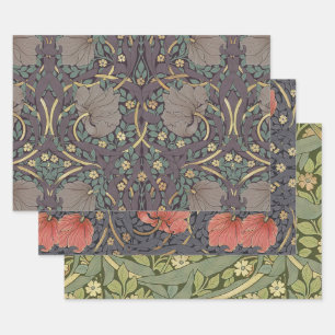 William Morris Pimpernel Vintage Pattern Wrapping  Paper Sheets