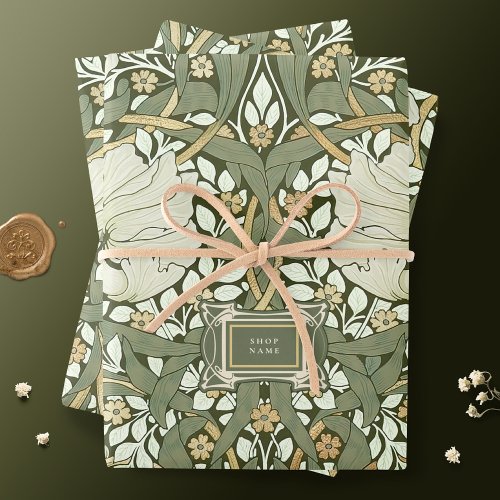 William Morris Pimpernel Vintage Pattern Wrapping Paper Sheets
