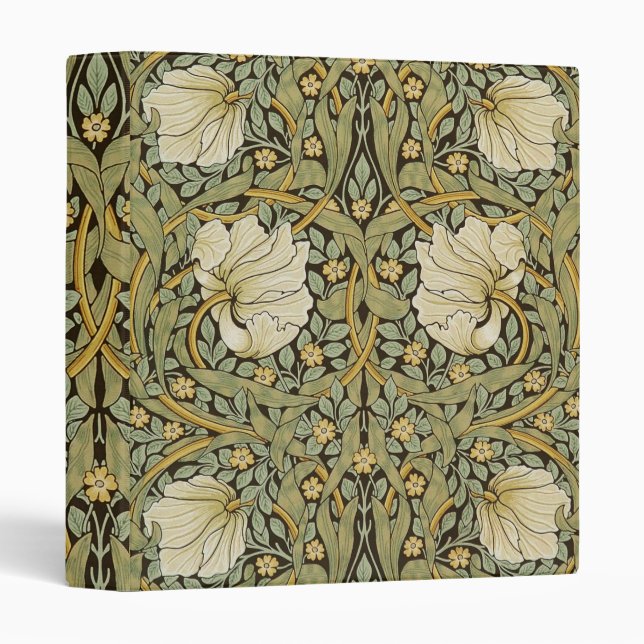 William Morris Pimpernel Vintage Pre-Raphaelite 3 Ring Binder (Front/Spine)