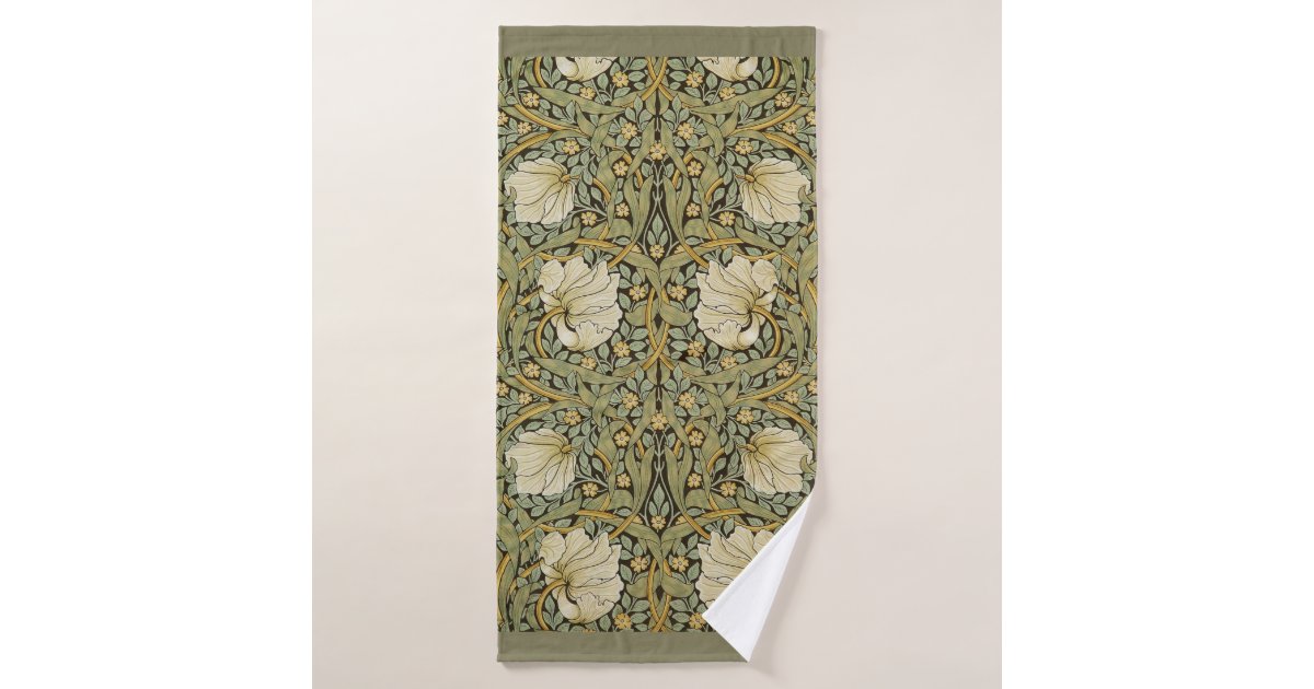 William Morris Pimpernel Vintage Pre-Raphaelite Bath Towel | Zazzle