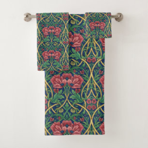 William Morris  Pimpernel Vintage Pre-Raphaelite Bath Towel Set