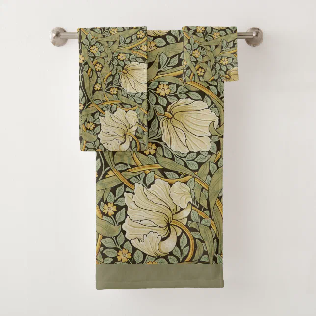 William Morris Pimpernel Vintage Pre-Raphaelite Bath Towel Set | Zazzle