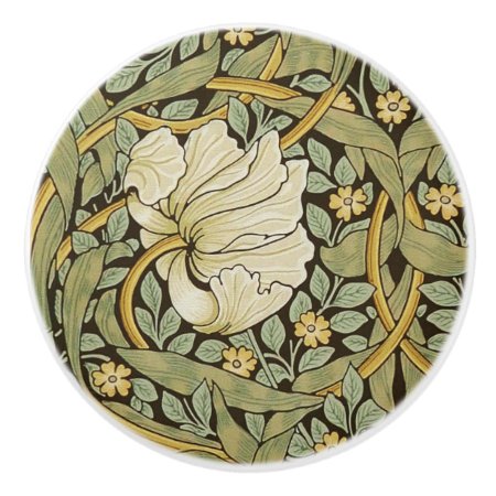 William Morris Pimpernel Vintage Pre-raphaelite Ceramic Knob