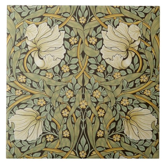 William Morris Pimpernel Vintage Pre-Raphaelite Ceramic Tile | Zazzle.com
