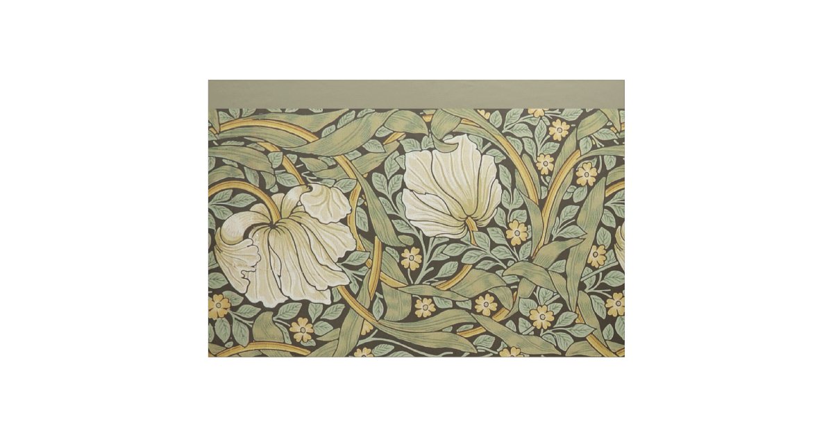 William Morris Pimpernel Vintage Pre-Raphaelite Fabric | Zazzle