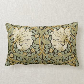 William Morris Pimpernel Vintage Pre-raphaelite Lumbar Pillow by artfoxx at Zazzle