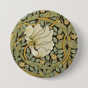 William Morris Pimpernel Vintage Pre-Raphaelite Pinback Button