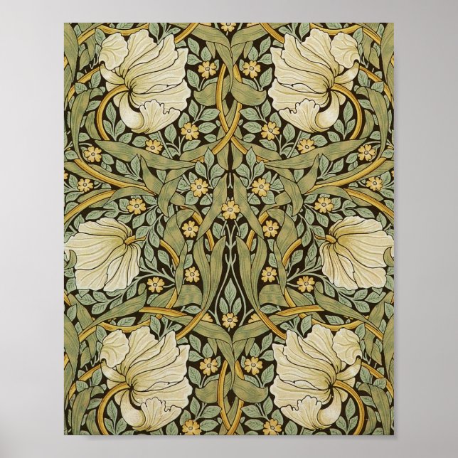 William Morris Pimpernel Vintage Pre-Raphaelite Poster (Front)