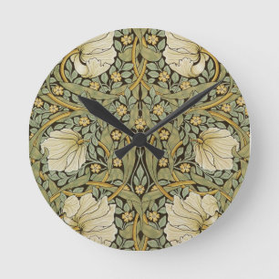 William Morris Pimpernel Vintage Pre-Raphaelite Round Clock