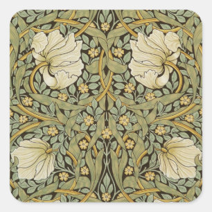 William Morris Pimpernel Vintage Pre-Raphaelite Square Sticker