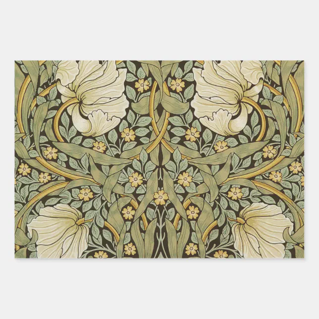 William Morris Pimpernel Vintage Pre-Raphaelite Wrapping Paper Sheets ...