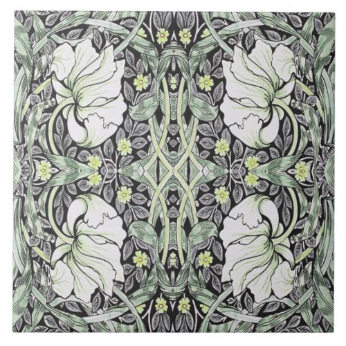 William Morris Pimpernel Vintage Seamless Pattern Ceramic Tile