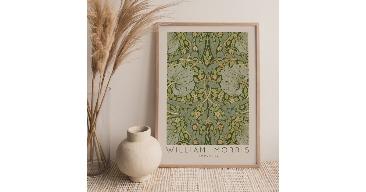 William Morris Pimpernel Wall Art Poster | Zazzle