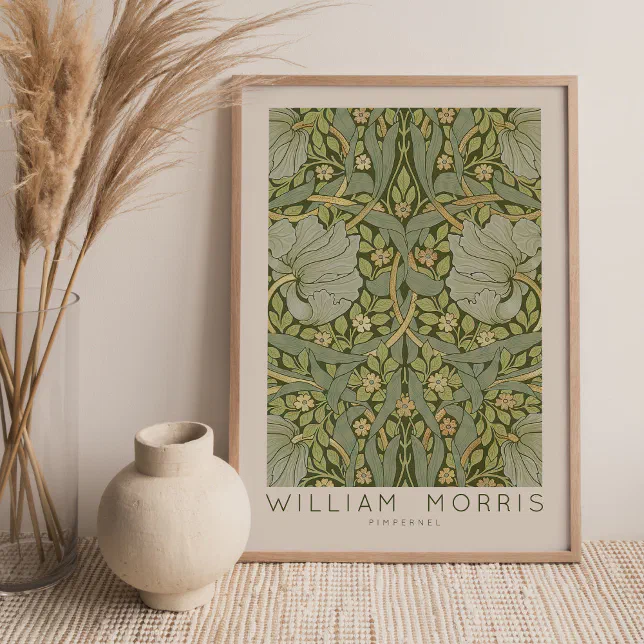 William Morris Pimpernel Wall Art Poster | Zazzle