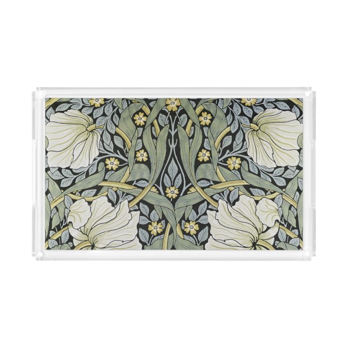 William Morris Pimpernel Wallpaper Design Acrylic Tray Zazzle Com William Morris Pimpernel Wallpaper Design Acrylic Tray Zazzle Com