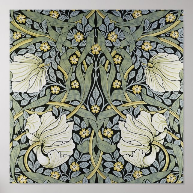 William Morris - Pimpernel  Wallpaper Design Poster (Front)