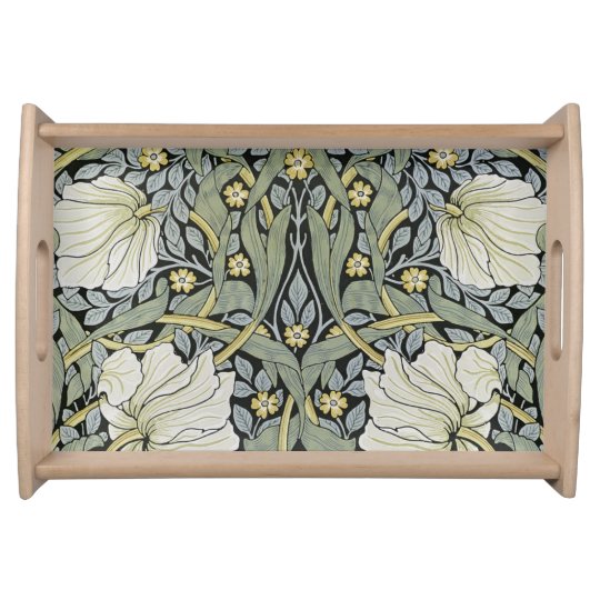 William Morris Pimpernel Wallpaper Design Serving Tray Zazzle Com