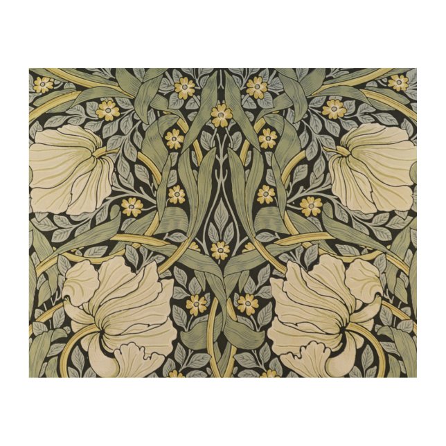 William Morris - Pimpernel  Wallpaper Design Wood Wall Art (Front)