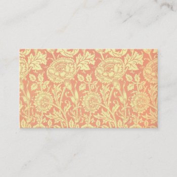 William Morris Pink And Rose Design Business Card by wmorrispatterns at Zazzle