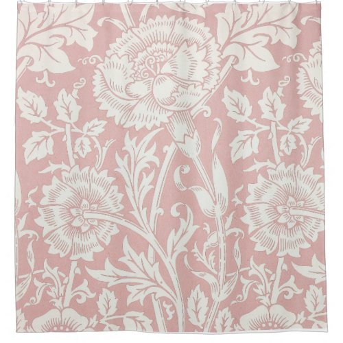 William Morris Pink and Rose Shower Curtain