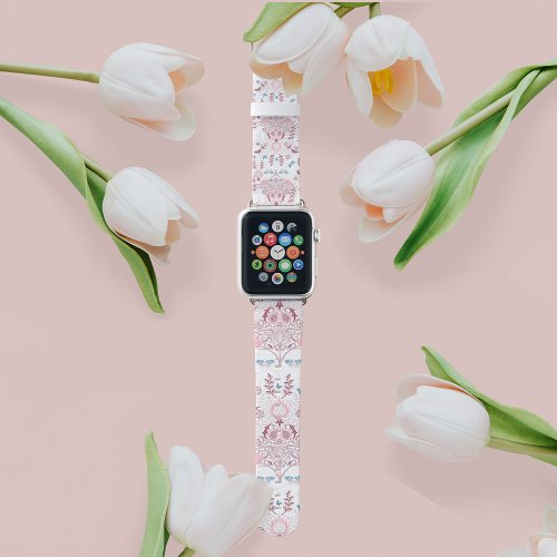 William Morris Pink Floral Apple Watch Band