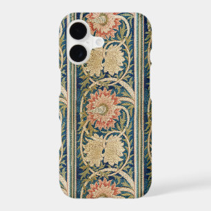 William Morris Pink Floral Silk Embroidery Antique iPhone 17 Case