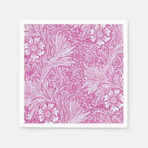 William Morris - Pink Marigold Floral Napkins