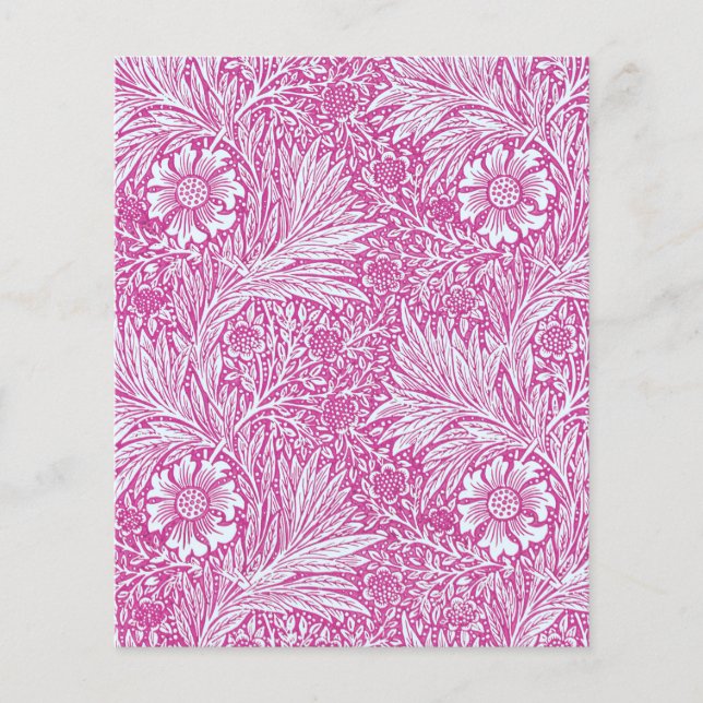William Morris - Pink Marigold Scrapbook Paper (Front)