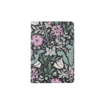 William Morris Pink Poppy Botanical Victorian 