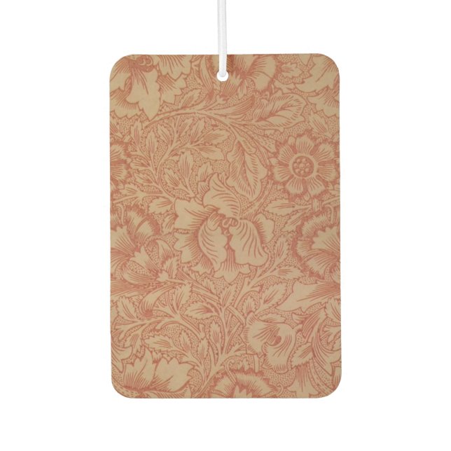 William Morris Pink Poppy Flower Floral Air Freshener (Front)