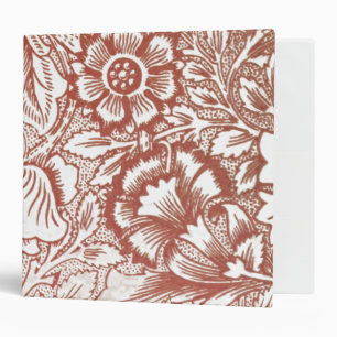 William Morris Pink Poppy Flower Floral Binder