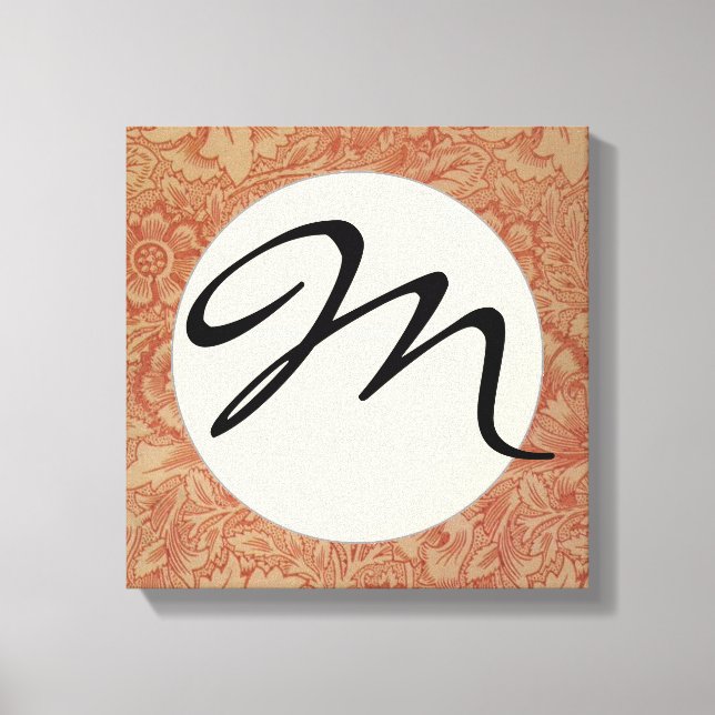 William Morris Pink Poppy Flower Floral Canvas Print (Front)