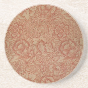 William Morris Pink Poppy Flower Floral Coaster