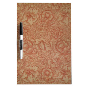 William Morris Pink Poppy Flower Floral Dry Erase Board