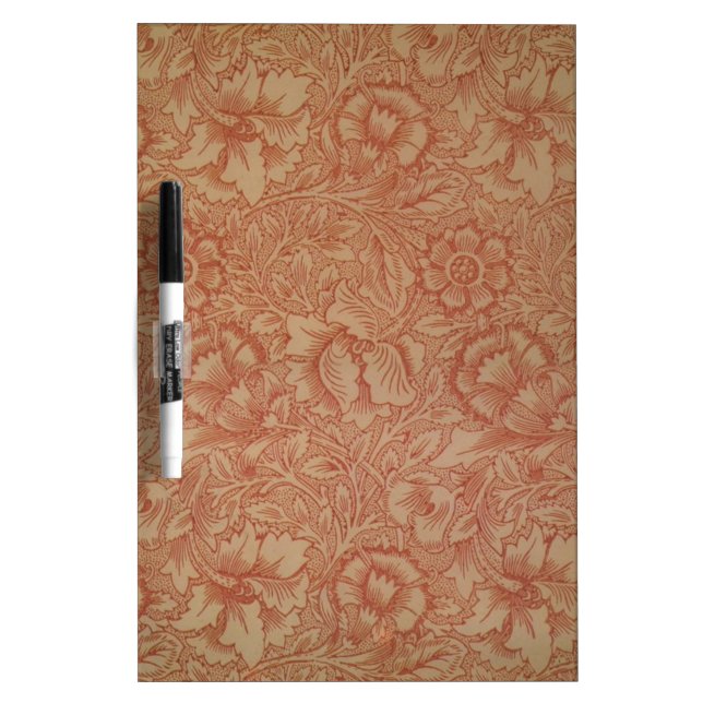 William Morris Pink Poppy Flower Floral Dry Erase Board (Front)