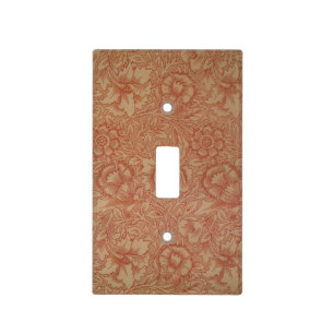 William Morris Pink Poppy Flower Floral Light Switch Cover