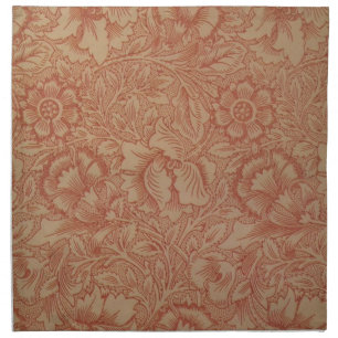 William Morris Pink Poppy Flower Floral Napkin