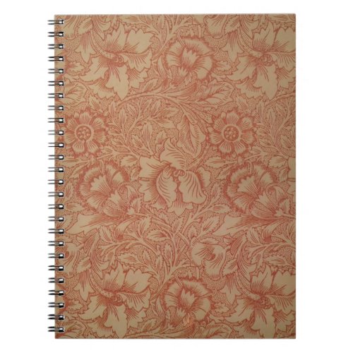 William Morris Pink Poppy Flower Floral Notebook