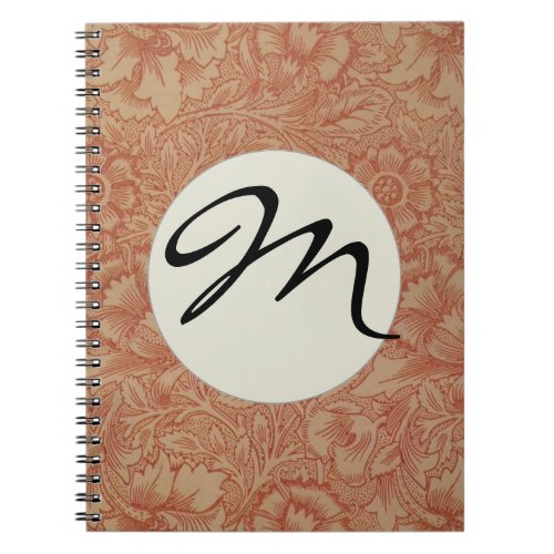 William Morris Pink Poppy Flower Floral Notebook