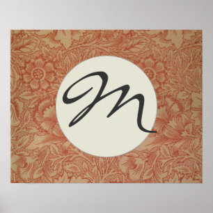 William Morris Pink Poppy Flower Floral Poster