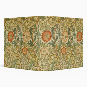 William Morris Pink Rose Border Floral Art 3 Ring Binder