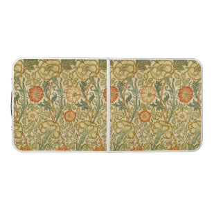 William Morris Pink Rose Border Floral Art Beer Pong Table