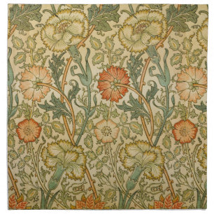 William Morris Pink Rose Border Floral Art Cloth Napkin